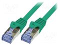 Patch cord; RJ45 plug,both sides; S/FTP; 6a; stranded; Cu; LSZH LOGILINK CQ3075S