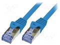 Patch cord; RJ45 plug,both sides; S/FTP; 6a; stranded; Cu; LSZH LOGILINK CQ3096S