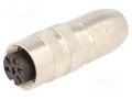 Connector: M16; plug; female; PIN: 6; 5A; 250V; soldering; for cable LUMBERG 0322-06