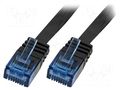 Patch cord; RJ45 plug,both sides; U/UTP; 5e; stranded; CCA; PVC LOGILINK CP0136B