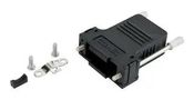D SUB BACKSHELL, 180DEG, DA, PBT 165X13379XE
