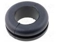 Grommet; Ømount.hole: 12.5mm; Øhole: 9.5mm; black; -40÷135°C ESSENTRA RI-HG-6