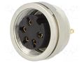Connector: M16; socket; female; PIN: 5; 5A; 250V; soldering; IP40 LUMBERG KFV-50/6
