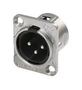 XLR CONN, RCPT, 3POS, PANEL RC3MDL