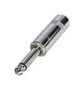 AUDIO CONN, 2P MONO PLUG, 6.35MM, CABLE NYS224L