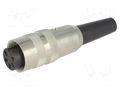 Connector: M16; plug; female; PIN: 5; 5A; 250V; soldering; for cable LUMBERG KV50/6