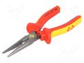 Pliers; insulated,straight,half-rounded nose,elongated; 170mm C.K CK-39076-170