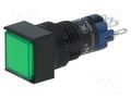 Switch: push-button; Pos: 2; SPDT; 0.5A/250VAC; 1A/24VDC; ON-ON ONPOW V12F-11Z-24G