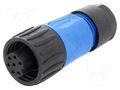 Connector: circular; plug; for cable; PIN: 7; female; w/o contacts AMPHENOL C01610D00601010