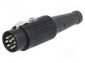 Connector: DIN; plug; male; PIN: 8; 270°; straight; for cable; 34V; 2A DELTRON 591-0800