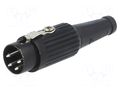 Connector: DIN; plug; male; PIN: 4; 216°; straight; for cable; 34V; 2A DELTRON 591-0400