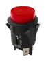 PB SW, SPST, 16A, 125VAC, RED, QC PR141C1000-116