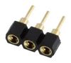 SIP SOCKET, GOLD, 3POS, 2.54MM, TH XR2C-0311-N