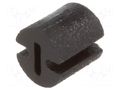 Spacer sleeve; LED; Øout: 4.5mm; ØLED: 3mm; L: 4.5mm; black; UL94V-2 FIX&FASTEN FIX-LEDH-4.5