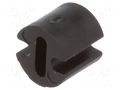 Spacer sleeve; LED; Øout: 4.5mm; ØLED: 3mm; L: 4mm; black; UL94V-2 FIX&FASTEN FIX-LEDH-4