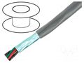Wire; Pro-Tekt; 3x22AWG; shielded,tinned copper braid; PVC; 300V ALPHA WIRE B954033-GE321