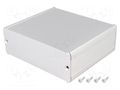Enclosure: with panel; TUF; X: 120mm; Y: 100mm; Z: 42mm; aluminium FISCHER ELEKTRONIK TUF-120-42-100-ME