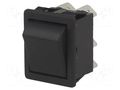 ROCKER; DPDT; Pos: 2; ON-ON; 16A/250VAC; black; none; 1550 BULGIN AE-C1560ATAAB