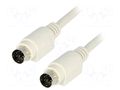 Cable; PS/2 plug,both sides; Len: 2m; connection 1: 1; Øcable: 5mm BQ CABLE C-PS2WW/2