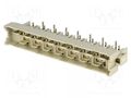 Connector: DIN 41612; socket; male; PIN: 15; angled 90°; 15A; THT HARTING 09061152911