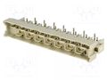 Connector: DIN 41612; socket; male; PIN: 15; angled 90°; 15A; THT HARTING 09061152911
