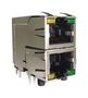 RJ45 CONN, R/A JACK, 8P8C, 1STACKTH RJSAE538402