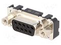 Connector: D-Sub; PIN: 9; socket; female; straight; THT; UNC 4-40 HARTING 09661116503