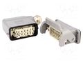 Connector: HDC; male + female; 16A; 250V; Han Kit; PIN: 10; 10+PE HARTING 10200100000