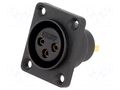 Connector: XLR; socket; female; 5A; PIN: 3; sealed; soldering CLIFF CP30070