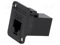 Coupler; EH; Cat: 6; RJ45 socket,both sides; Holes pitch: 19x24mm SWITCHCRAFT EHRJ45P6