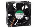 Fan: DC; axial; 12VDC; 92x92x38mm; 234.63m3/h; 63.7dBA; ball; 24AWG SUNON PF92381B1-S99