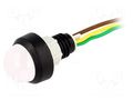 Indicator: LED; prominent; yellow/green; 24VDC; 24VAC; Ø13mm; IP40 POLAM-ELTA LGY-D20-24AC/DCWK