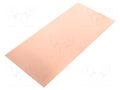 Laminate; FR4,epoxy resin; 0.6mm; L: 210mm; W: 100mm; double sided SOLDER PEAK LAM100X210EX0.6