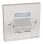 SLOPED SHUTTERED FACEPLATE, 2PORT, WHITE CFPUKS2SAWY