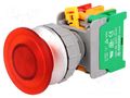 Switch: push-button; 30mm; Stabl.pos: 1; NC + NO; red; IP65; LXE30 AUSPICIOUS LXE30-1-O/C-R