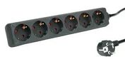 POWER OUTLET STRIP, 250VAC, 6 OUTLET 19.07.1073