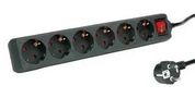 POWER OUTLET STRIP, 250VAC, 6 OUTLET 19.07.1075