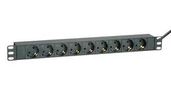 POWER OUTLET STRIP, 16A/250VAC, 9 OUTLET 19.07.1621