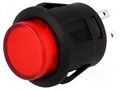 Switch: push-button; Pos: 2; SPST-NO; 1.5A/250VAC; OFF-ON; red; PBT SCI R13523BL05BRL1