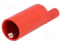 Crocodile clip; 10A; 60VDC; 30VAC; red; 4mm; Plating: nickel plated ELECTRO-PJP PJP5030-R