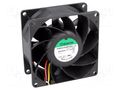Fan: DC; axial; 24VDC; 80x80x38mm; 143m3/h; 55.2dBA; ball; 18.8mmH2O SUNON PMD2408PMB1AF