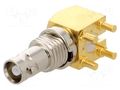 Connector: Micro BNC; socket; female; angled 90°; 75Ω; HD-BNC; THT AMPHENOL RF 034-1030