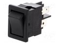 ROCKER; DPST; Pos: 2; ON-OFF; 10A/250VAC; black; none; 8500 BULGIN AE-H8550VBAAA