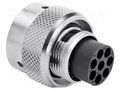 Connector: circular; plug; for cable; PIN: 8; male; w/o contacts AMPHENOL RT0612-8PNH