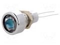 Indicator: LED; flat; blue; Ø8.2mm; IP67; for PCB; brass; ØLED: 5mm SIGNAL-CONSTRUCT SDML084