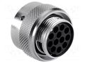 Connector: circular; plug; for cable; PIN: 12; female; w/o contacts AMPHENOL RT0614-12SNH