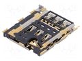 Connector: for cards; Nano SIM; with push button; SMT; PIN: 6 ATTEND 115S-ACA0