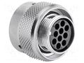 Connector: circular; plug; for cable; PIN: 10; female; w/o contacts AMPHENOL RT0W612-10SNH