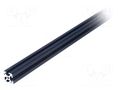 Connecting tubes; to build 3D printers; W: 20mm; H: 20mm; L: 1m KRAFTBERG K2020-I5/1M-BK