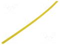 Heat shrink sleeve; glueless; 2: 1; 3.2mm; L: 1m; yellow RADPOL RCH1-3.2/1.6X1YE